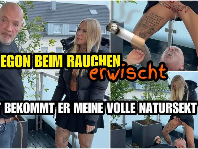 Egon beim rauchen ERWISCHT | Jetzt bekommt er meine volle NATURSEKT FLUT