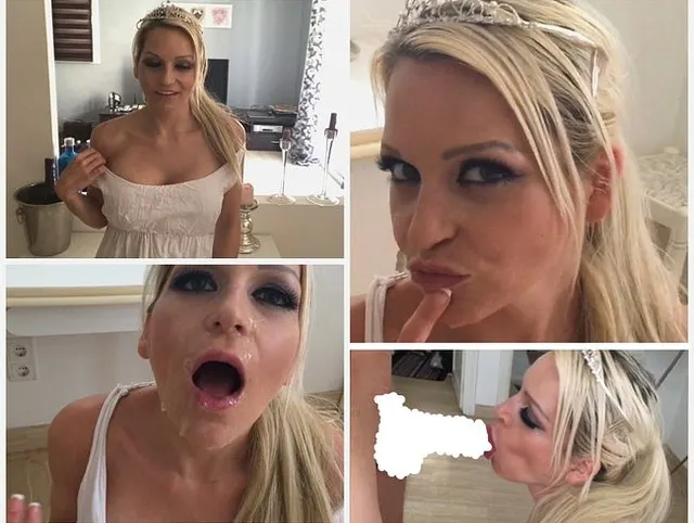 Geile Spermaprinzessin : Wichsdusche in mein Anspritzgesicht !!
