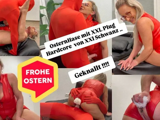Red Man knallt OsterHässchen in Red .... Verfickte Ostern Euch meine Hasen !