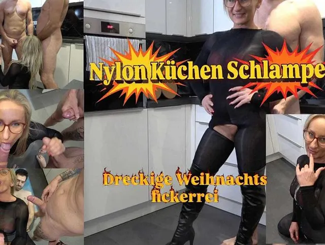 Dreckige Weihnacht Fickerrei.... Küchen Schlampe am Werk