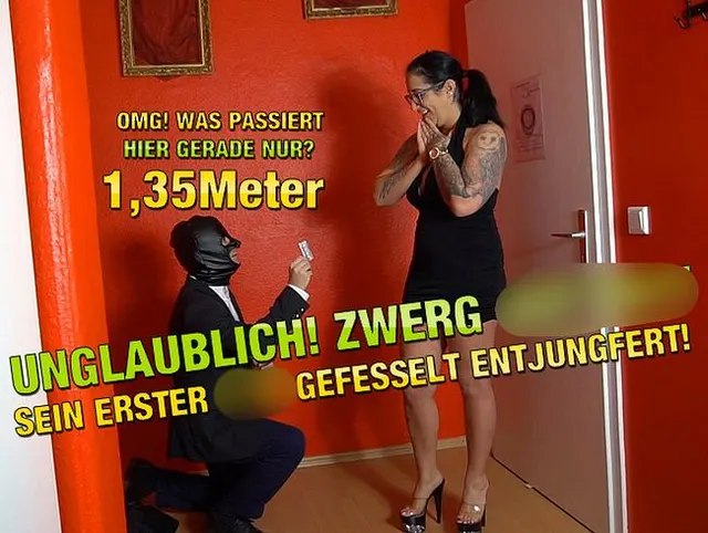 Unglaublich! Zwerg Gefickt! Sein Erstes Mal Sex! Gefesselt Entjungfert!