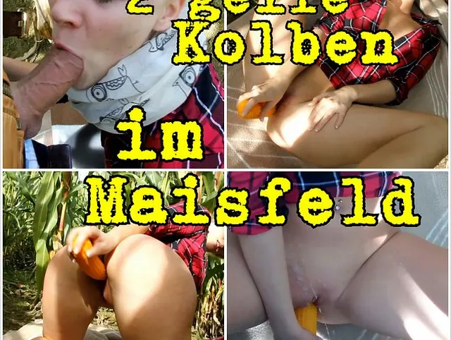 2 geile Kolben im Maisfeld