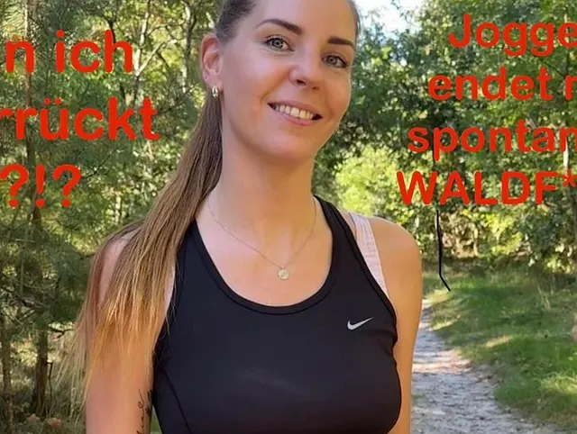 Vorschau aus Fetisch: Joggender Fremder fickt mich im Wald – Blowjob am Baum & Stehfick mit Zuschauer-Risiko!