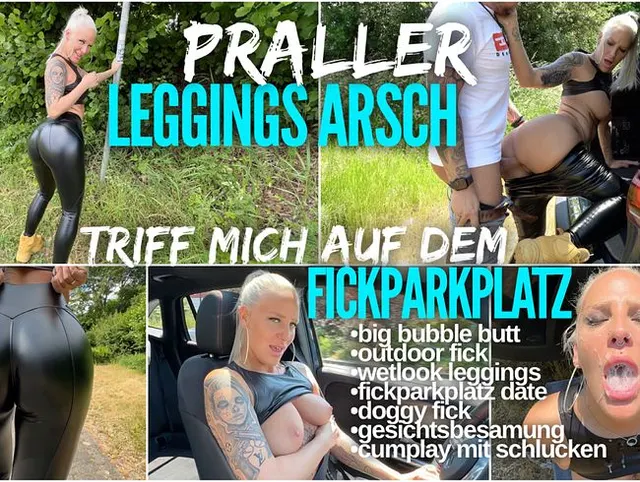 Praller LEGGINGS ARSCH | Triff mich auf dem FICKPARKPLATZ