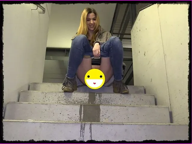 Treppe geflutet im öffentlichen Parkhaus!