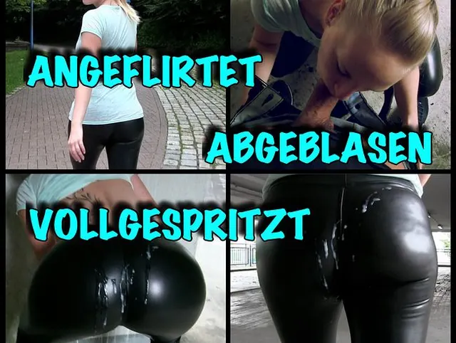 SOO muss flirten - Monster wetlook ARSCH public vollgespritzt