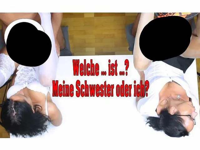 Welche Fotze ist enger? Wer spritzt zuerst? Wette mit meiner Schwester
