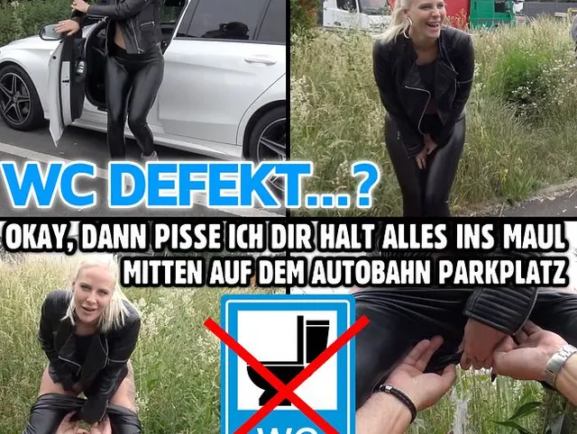 Autobahn WC defekt | PUBLIC PISS | Mein Champagner ist für jeden da