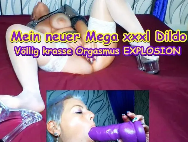 Pure Orgasmus Freude mit meinen neuen xxxl Dildo!