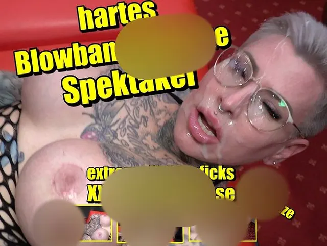 hartes Blowbang Bukake Spektakel extreme Kehlenficks XXL Spermafresse