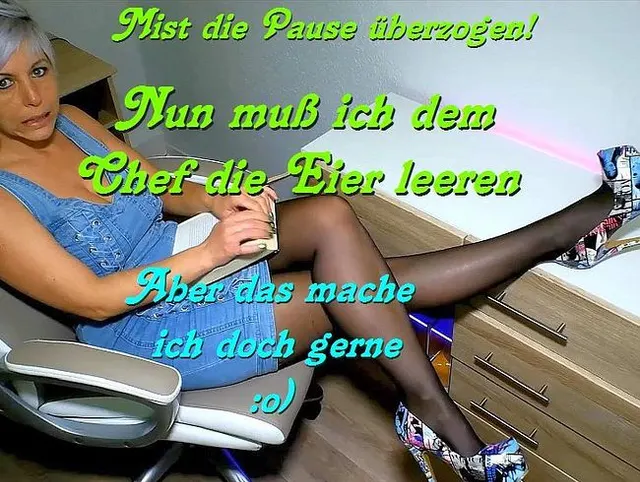 Pause überzogen und zur Strafe dem Chef die Eier geleert!